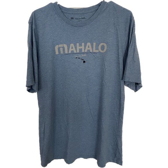 Travis Mathew Golf Mahalo T-Shirt Mens Large Blue Hawaii - Picture 2 of 5